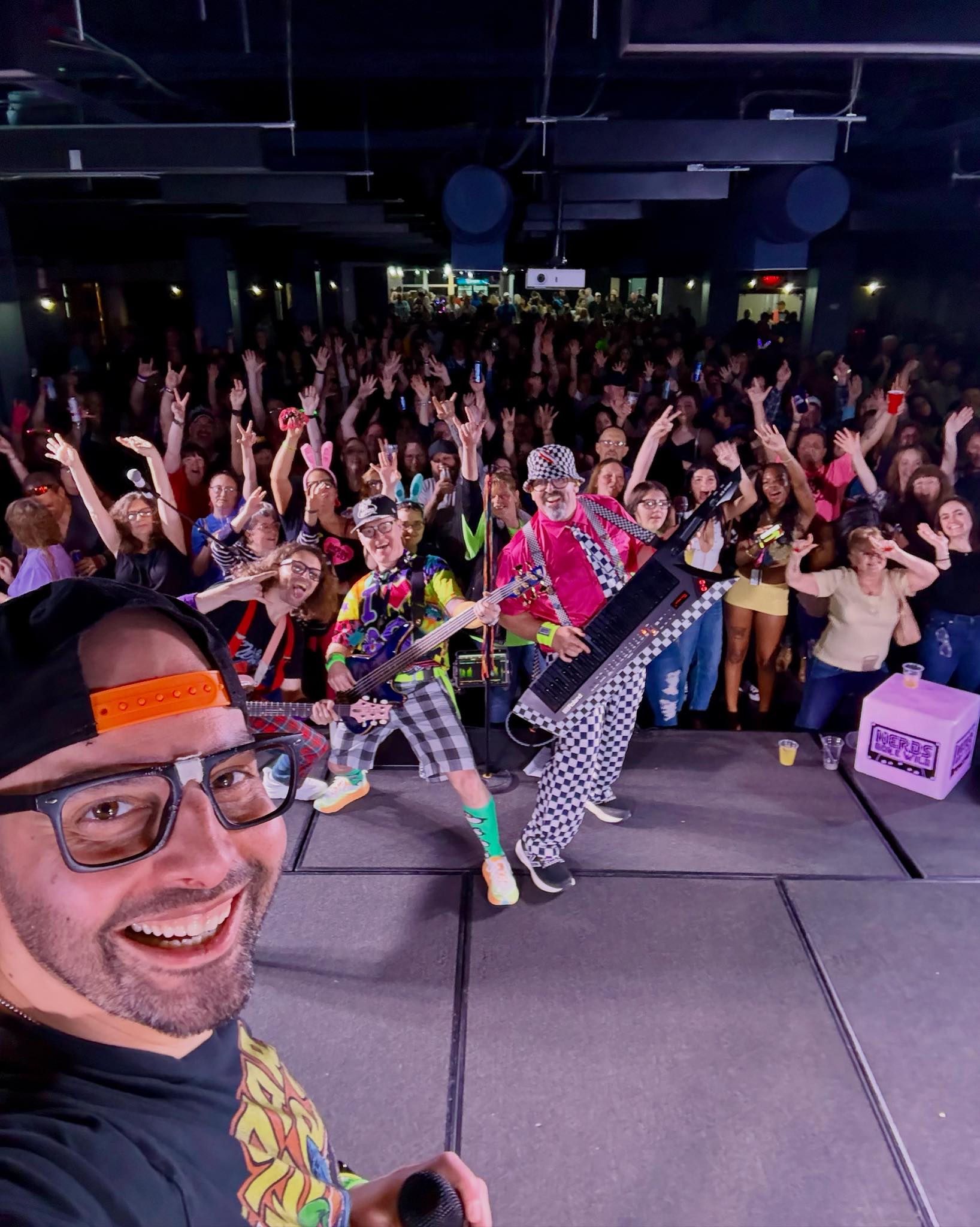 Nerds Gone Wild performing live in front of a crowd